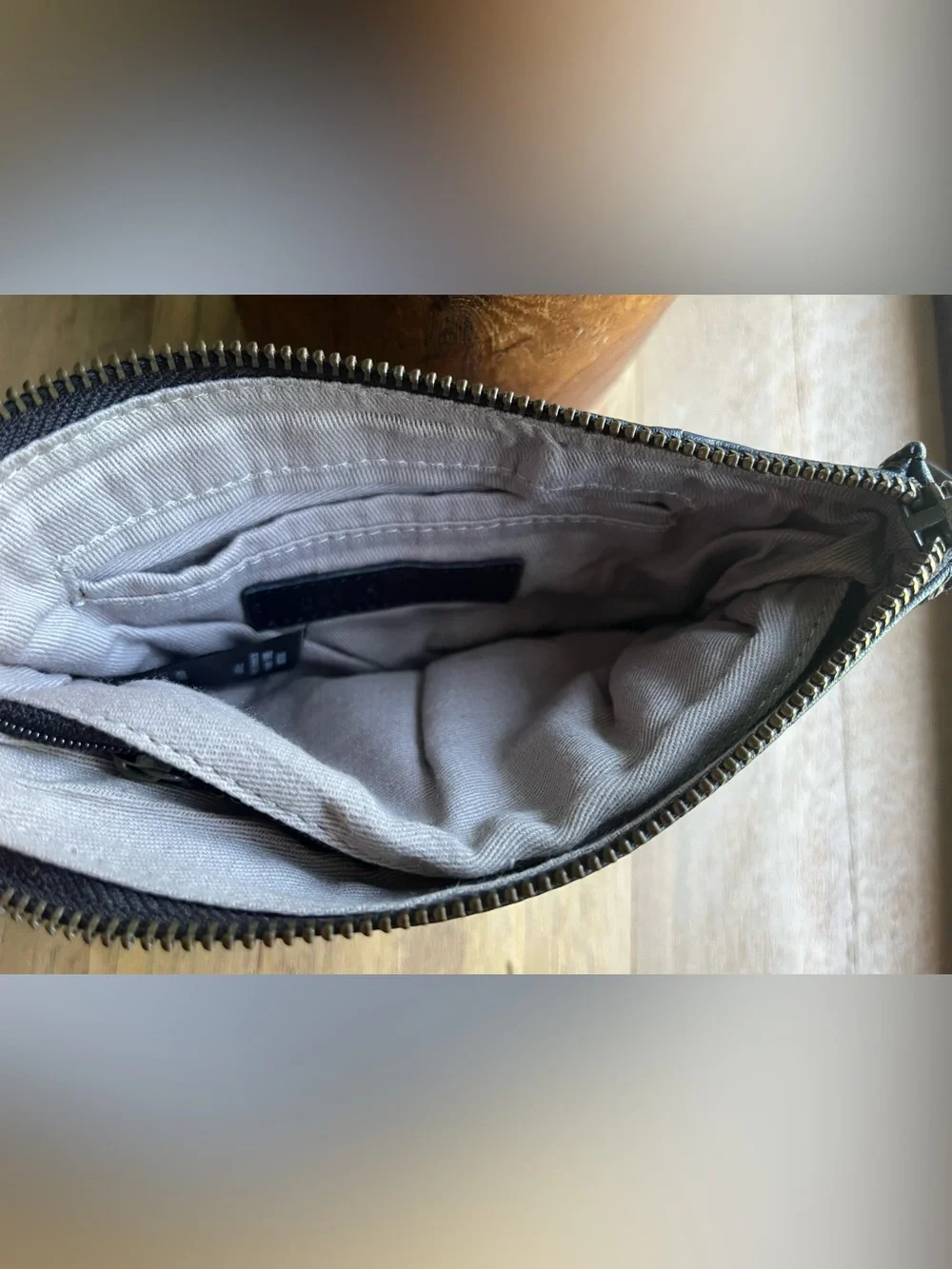 DAY & Mood  Anthropologie Anni Clutch Leather Wristlet Black